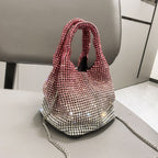 Hand-held Bucket Crystal Single Shoulder Cross-body Small Bag Handbag