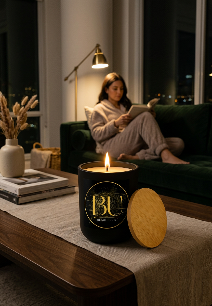 Beautiful U 14oz Scented Soy Candle — Engraved Luxury Gift