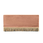 Duchess 33' Medium Princess Pet Bed Sofa with Fringe Skirt, Peach Orange Performance Velvet
