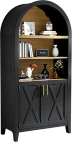 Arched 5 Tier Storage Cabinet Beech Door Farmhouse