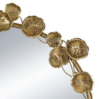 Full Length Arched Wall Mirror With Gold Leaf Accents