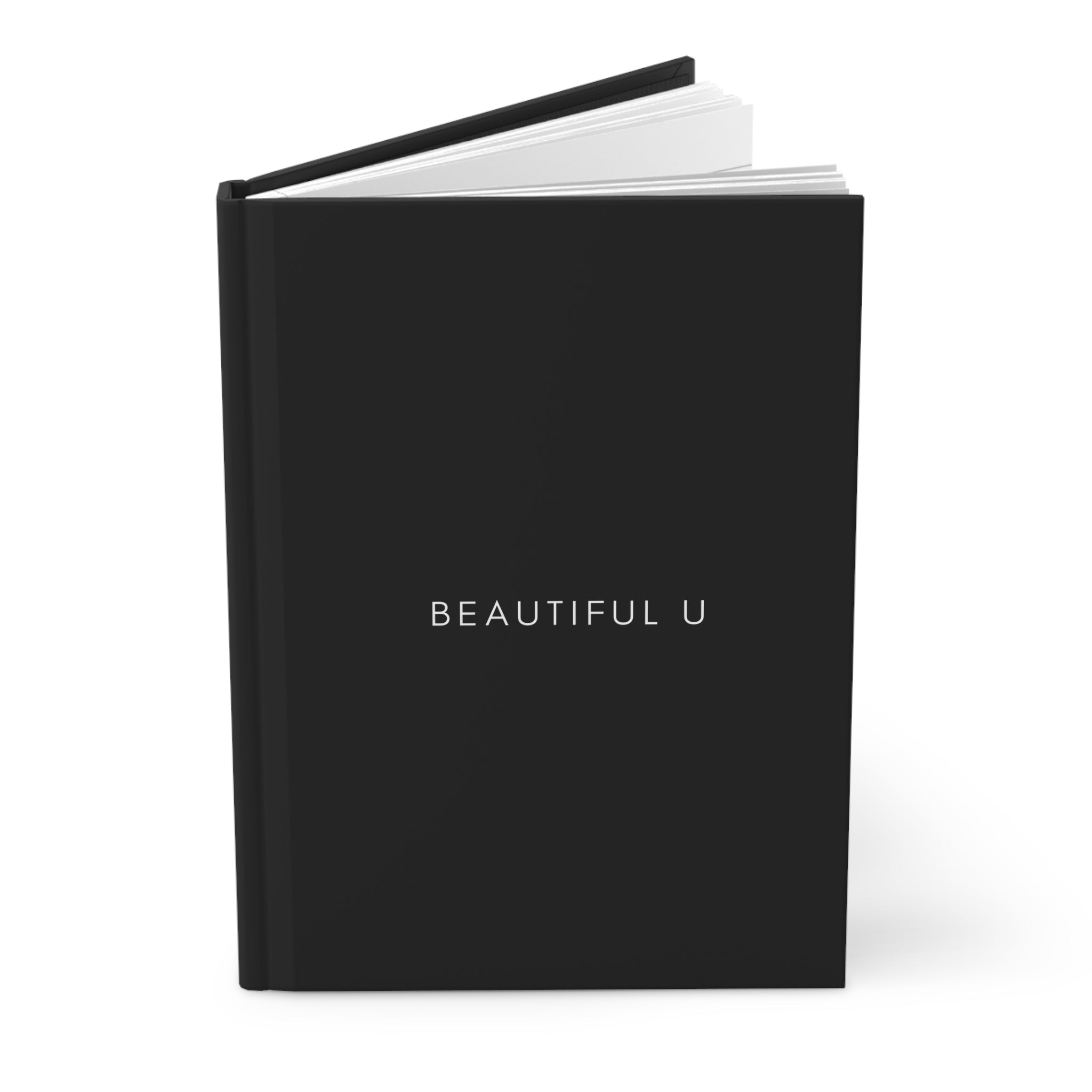 Beautiful U Hardcover Journal — Matte Black Inspirational Notebook