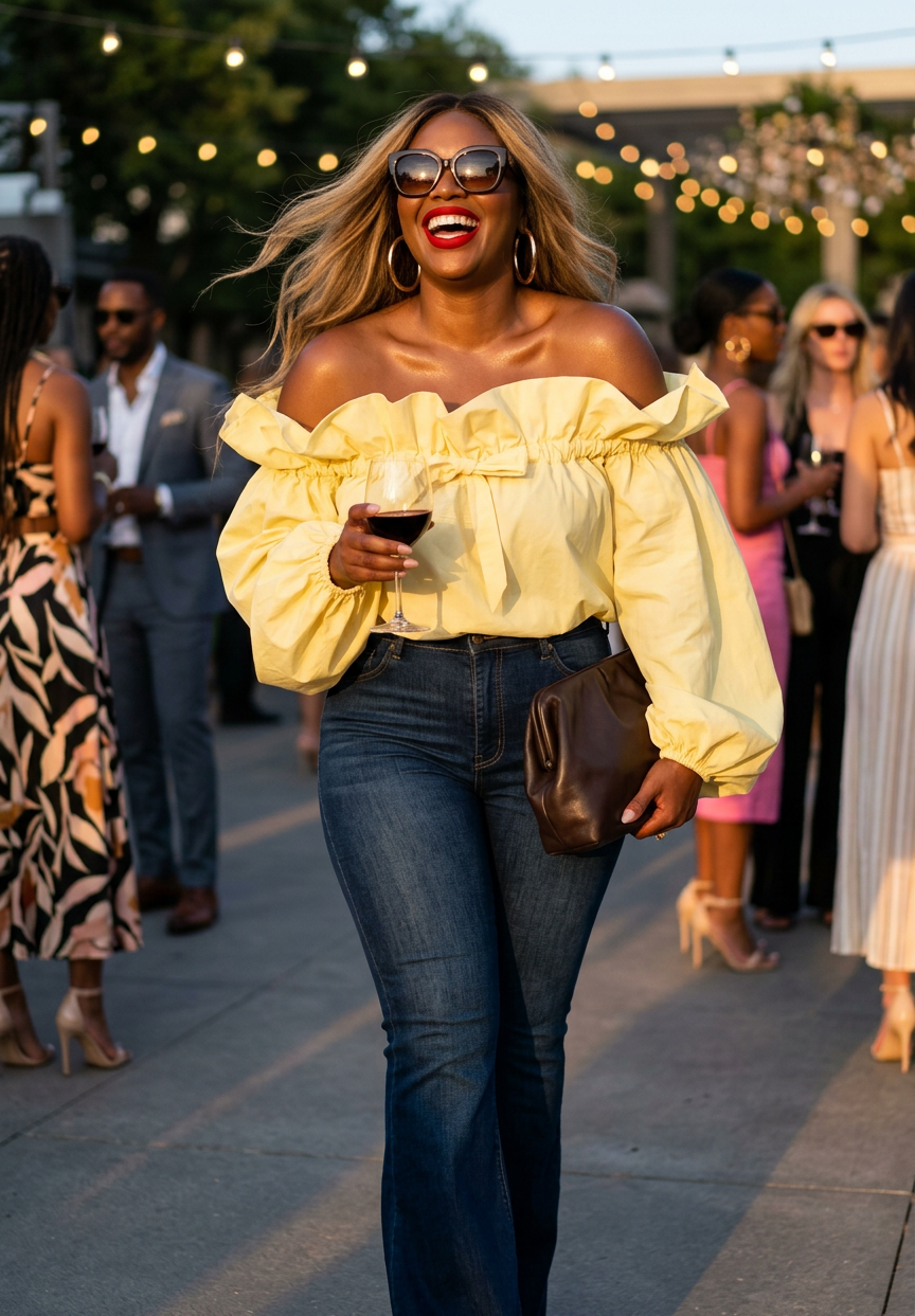Full Size High-Waisted Bootcut Jeans Plus Size