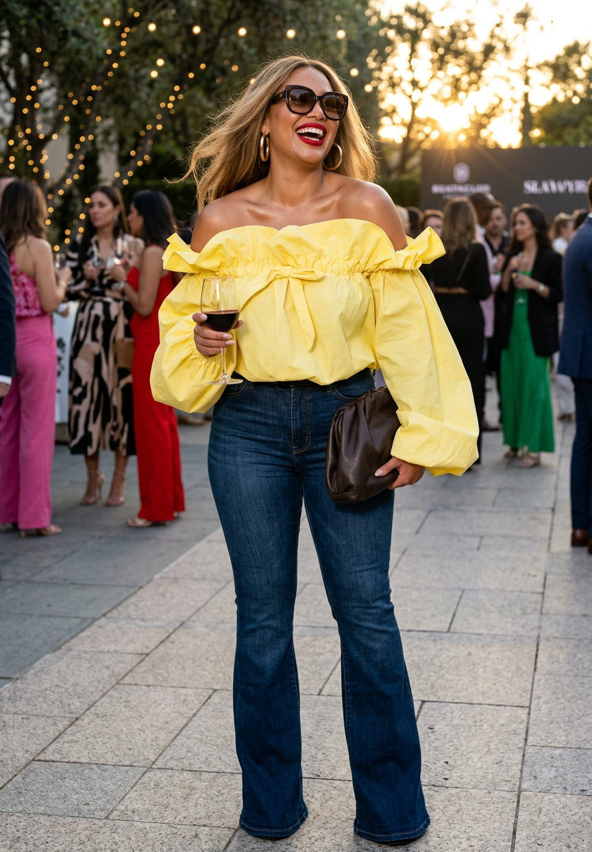 Full Size High-Waisted Bootcut Jeans Plus Size
