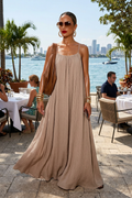 Spaghetti Strap Flowy Maxi Dress