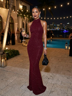 Sequin Sleeveless Maxi Dress
