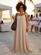 Spaghetti Strap Flowy Maxi Dress