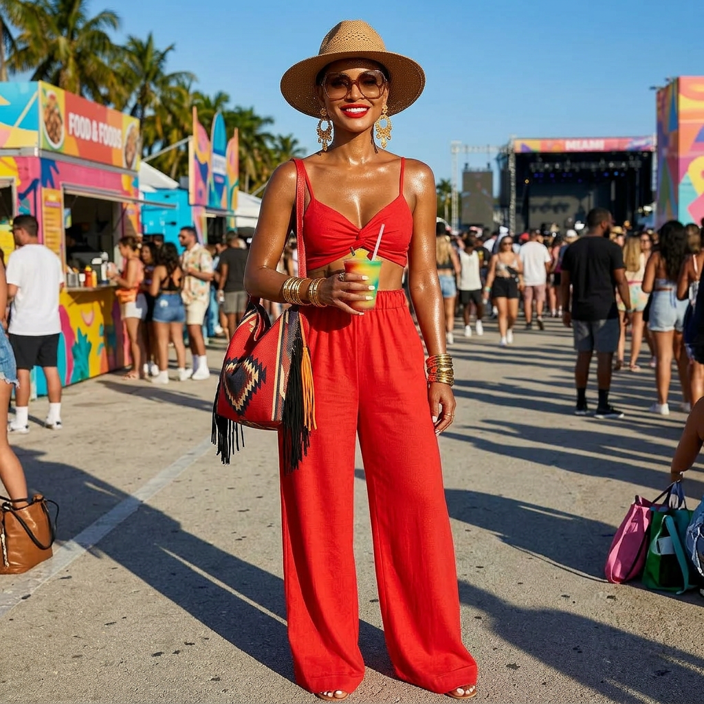 Boho Butterfly Print Top and Pants Set