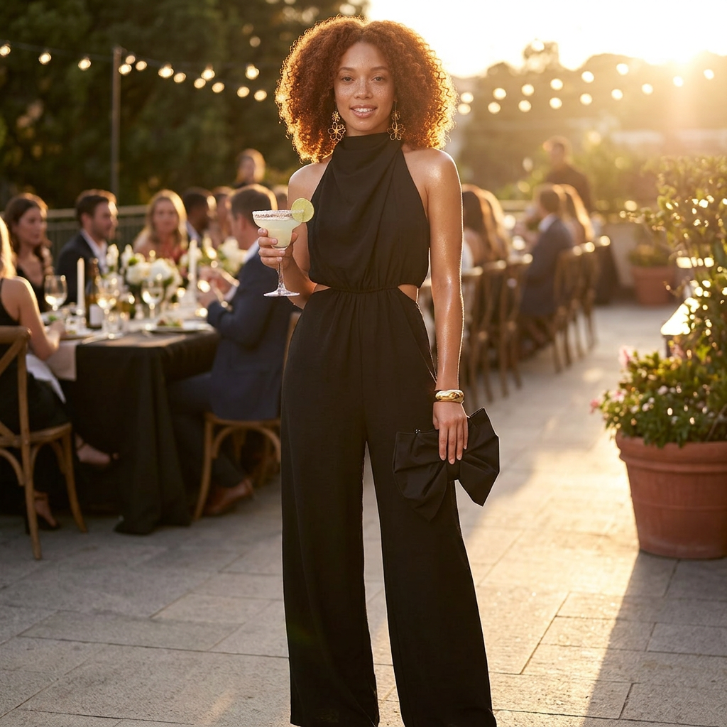 Cutout Sleeveless Wide Leg Jumpsuit