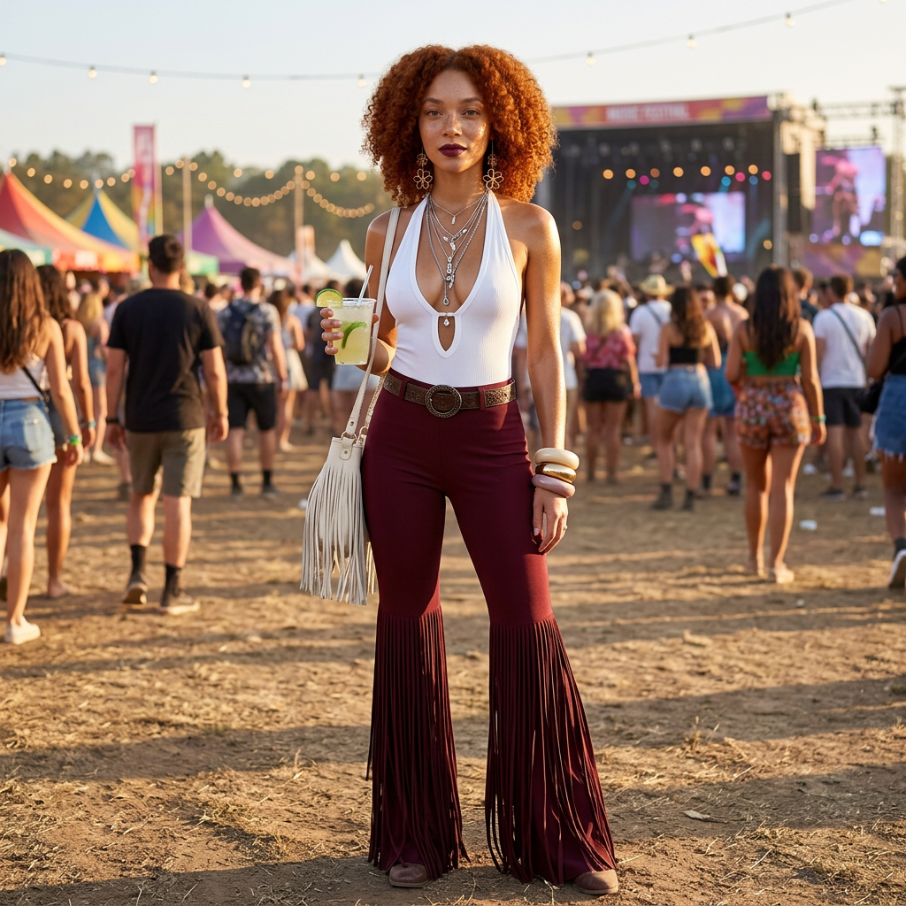 Fringe Flare Pants