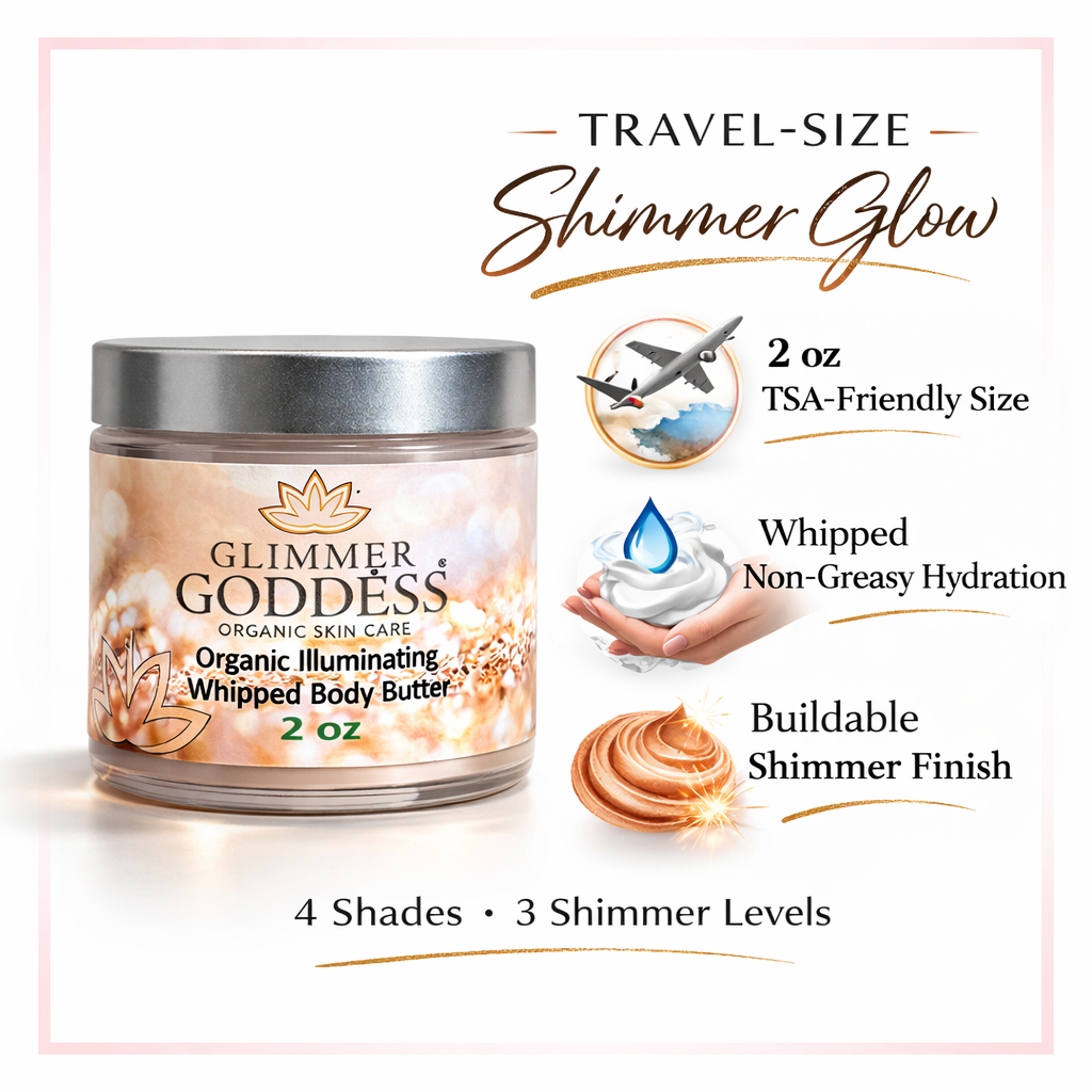 Organic Shimmering Body Butter 2 oz – Travel Size-0