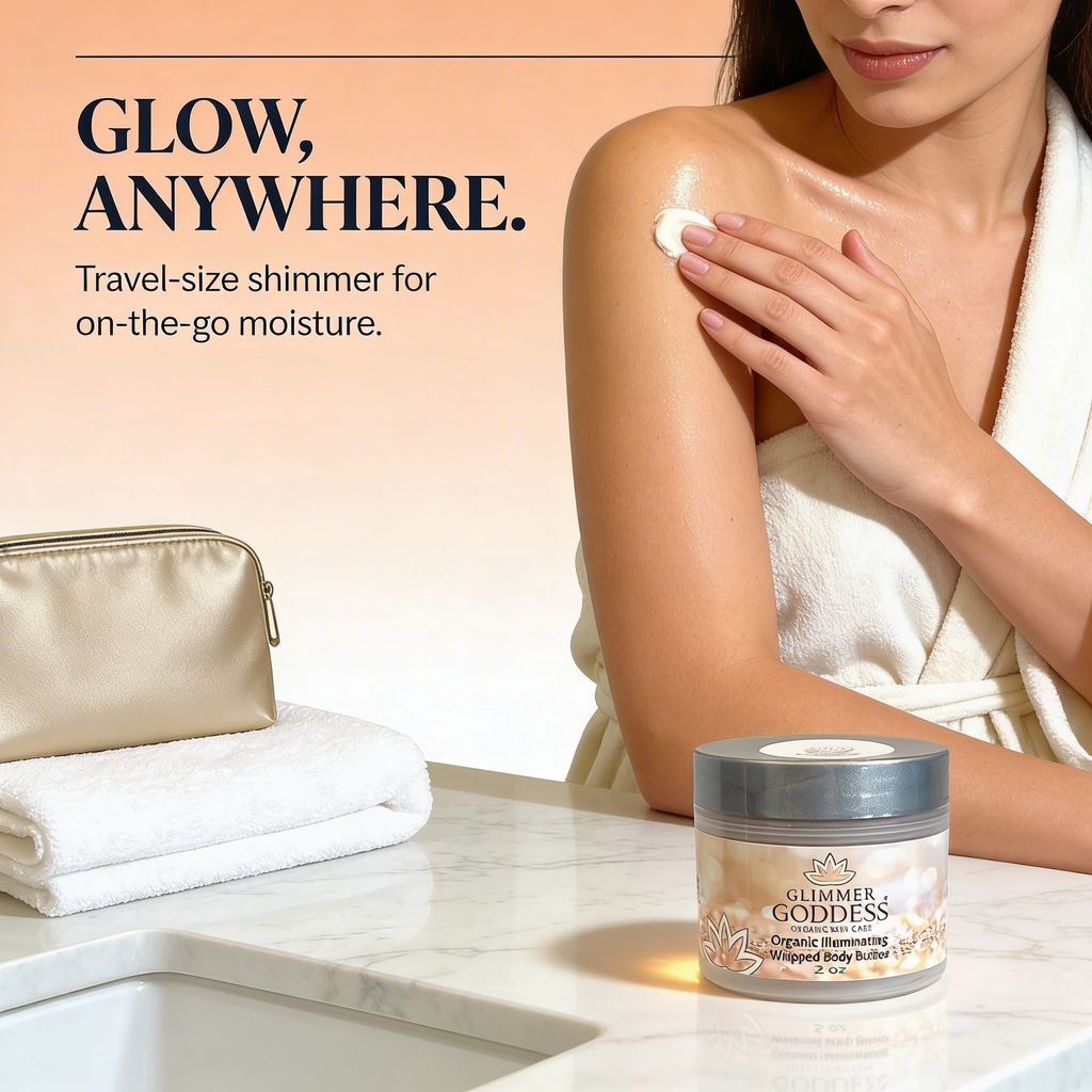 Organic Shimmering Body Butter 2 oz – Travel Size-2