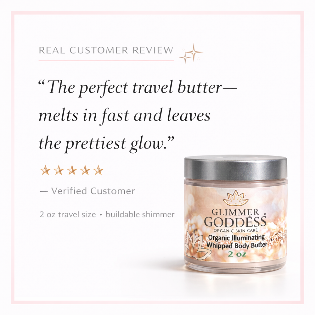 Organic Shimmering Body Butter 2 oz – Travel Size-3