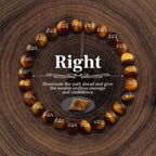 Yellow Tiger Eye Natural Stone Crystal Bead Bracelet