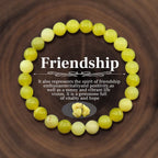 Yellow Tiger Eye Natural Stone Crystal Bead Bracelet