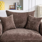 46.1" W Upholstered Oversized Swivel Accent Chair with Ottoman
