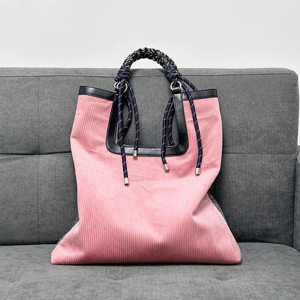 Corduroy Tote Vintage Large Capacity Shoulder Bag