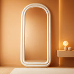 Arched Full Length Floor Mirror 71 X 32 Inches White