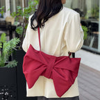 Chic Oversized Bow Clutch Bag With A Large Capacity