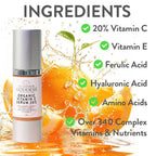 Organic Vitamin C Serum 20% – Brightening Treatment with Hyaluronic & Ferulic Acid-1
